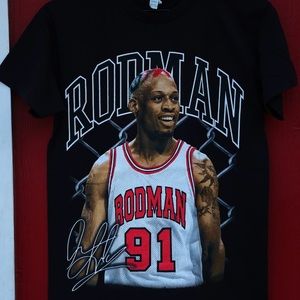 Dennis Rodman Chicago Bulls Graphic Basketball Tshirt